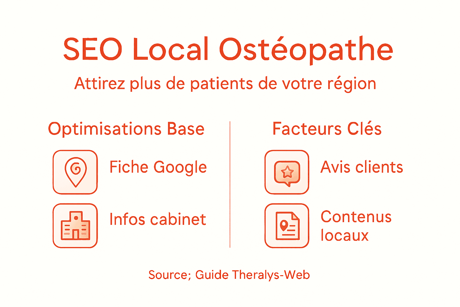 Le référencement local expliqué en infographie pour les ostéopathes