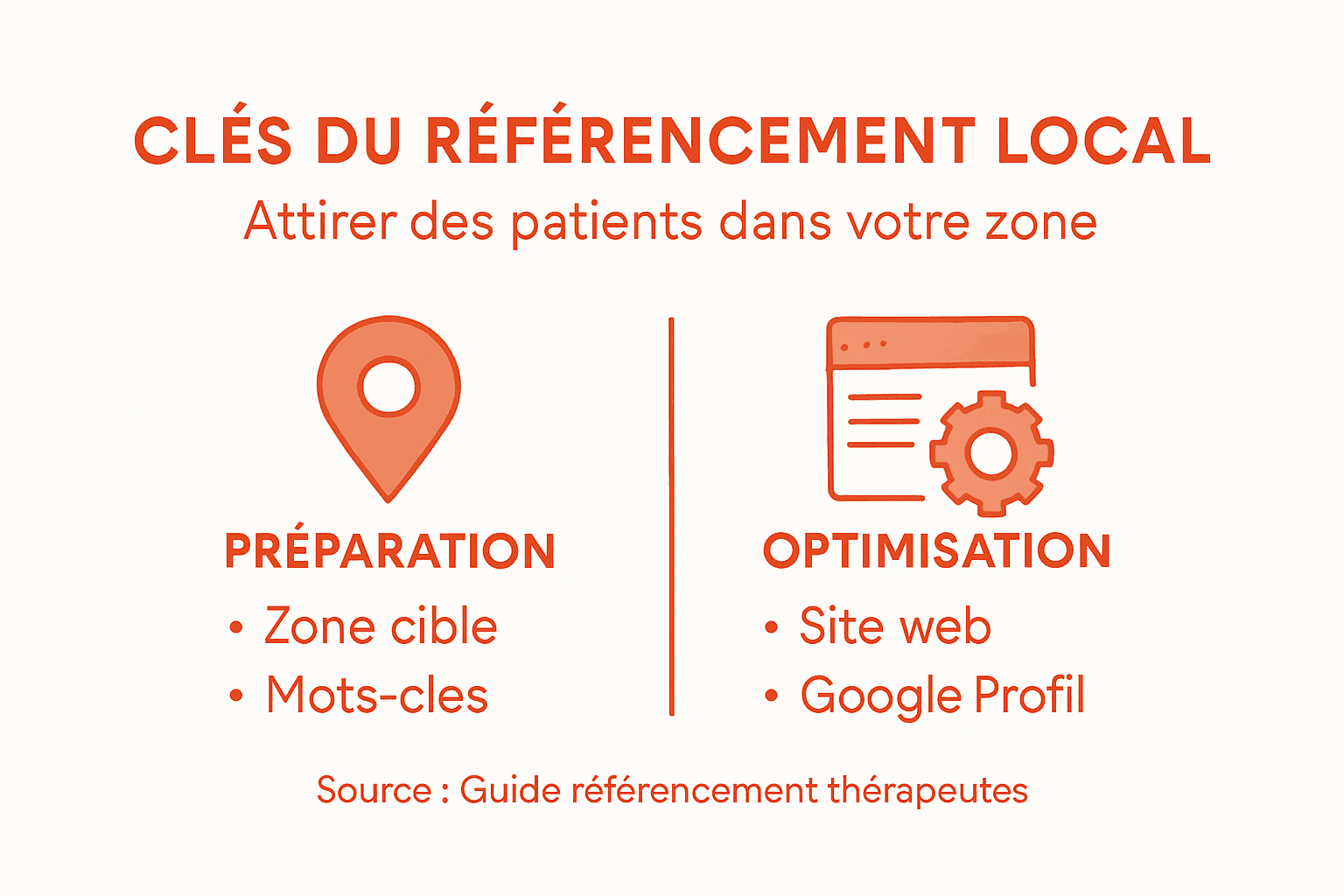 Infographie : les étapes clés pour réussir son référencement local