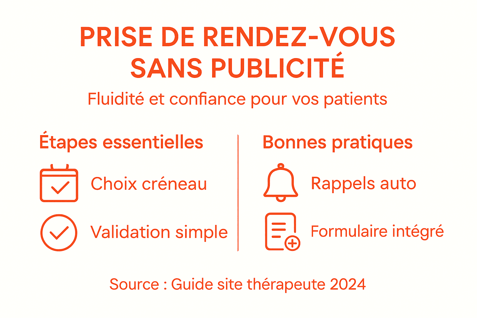 Visuel : les différentes étapes pour prendre rendez-vous