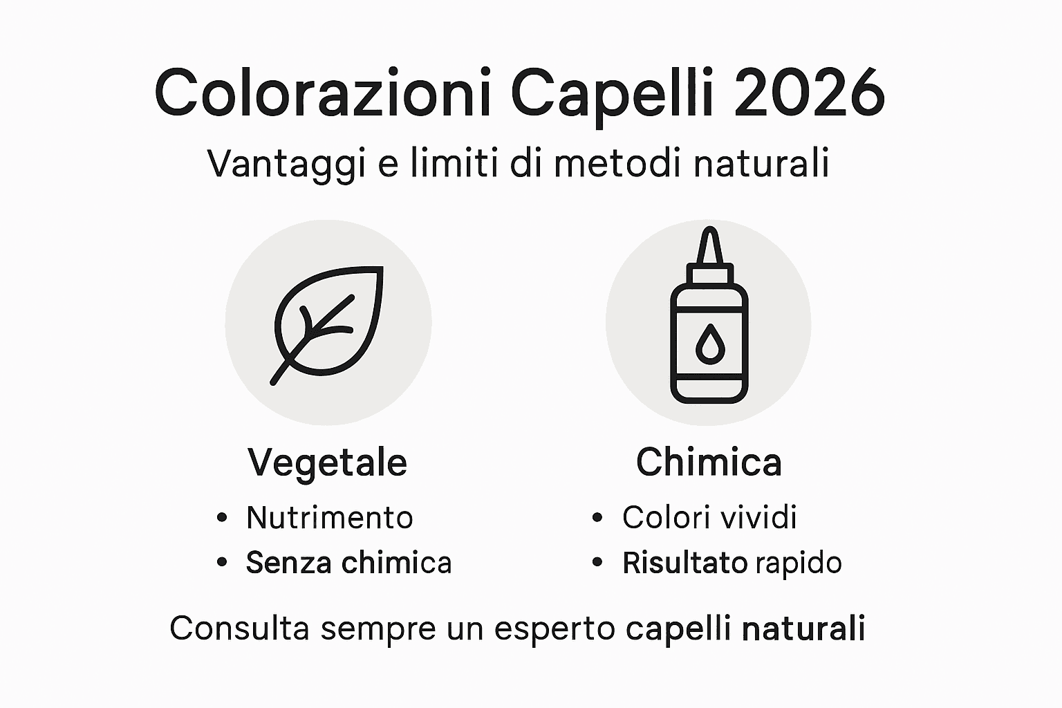 Infografica: pro e contro della tintura per capelli