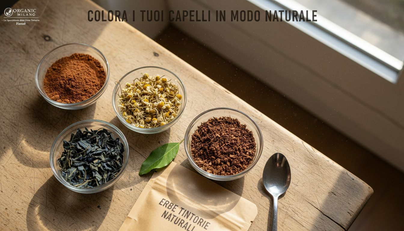 Colorazioni per capelli a base di ingredienti vegetali naturali