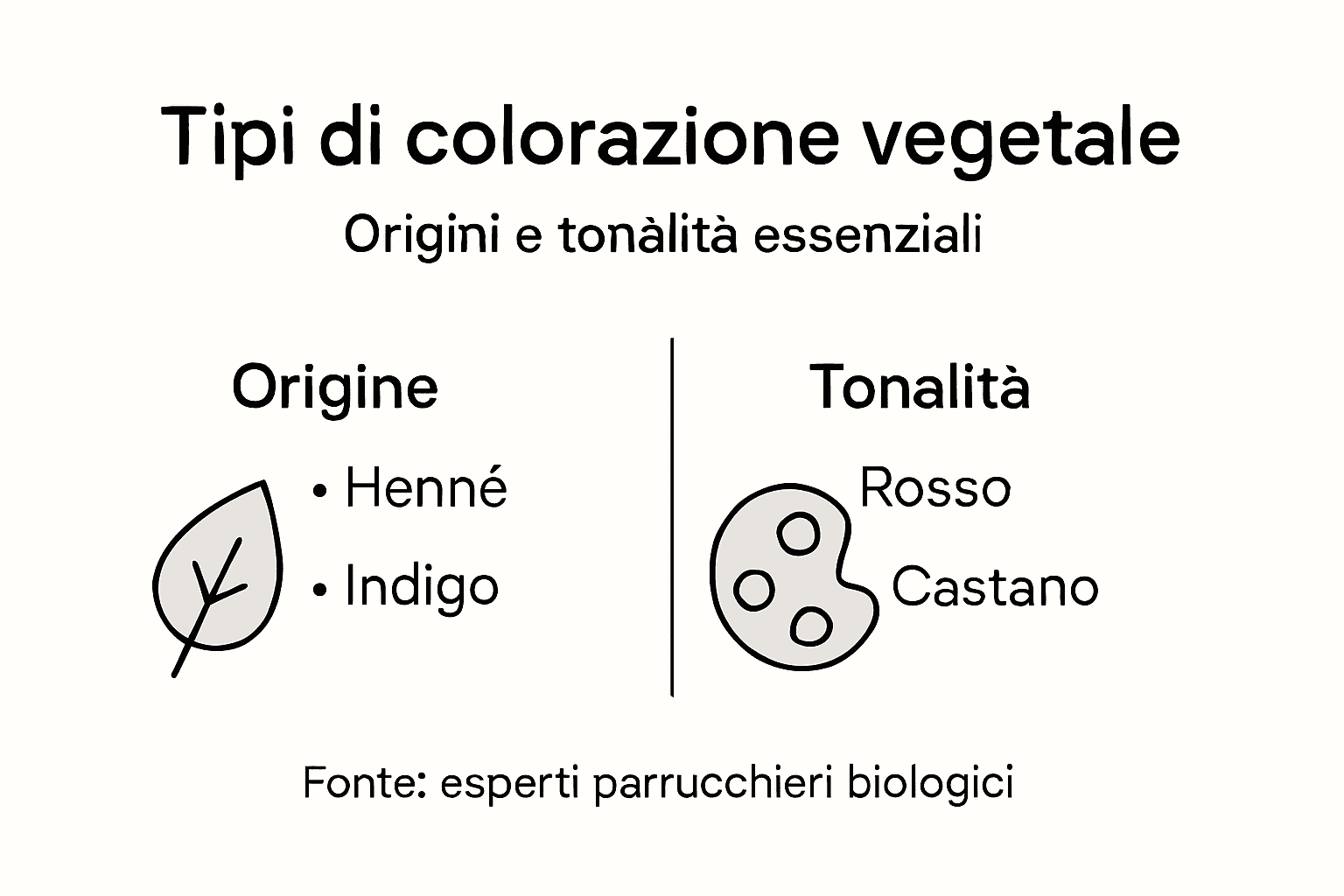 Guida illustrata ai diversi tipi di colorazione vegetale per capelli