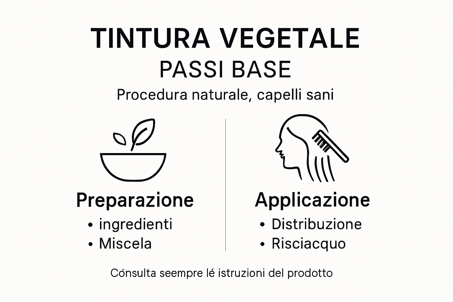 Guía ilustrada de los pasos para teñir el cabello de forma natural