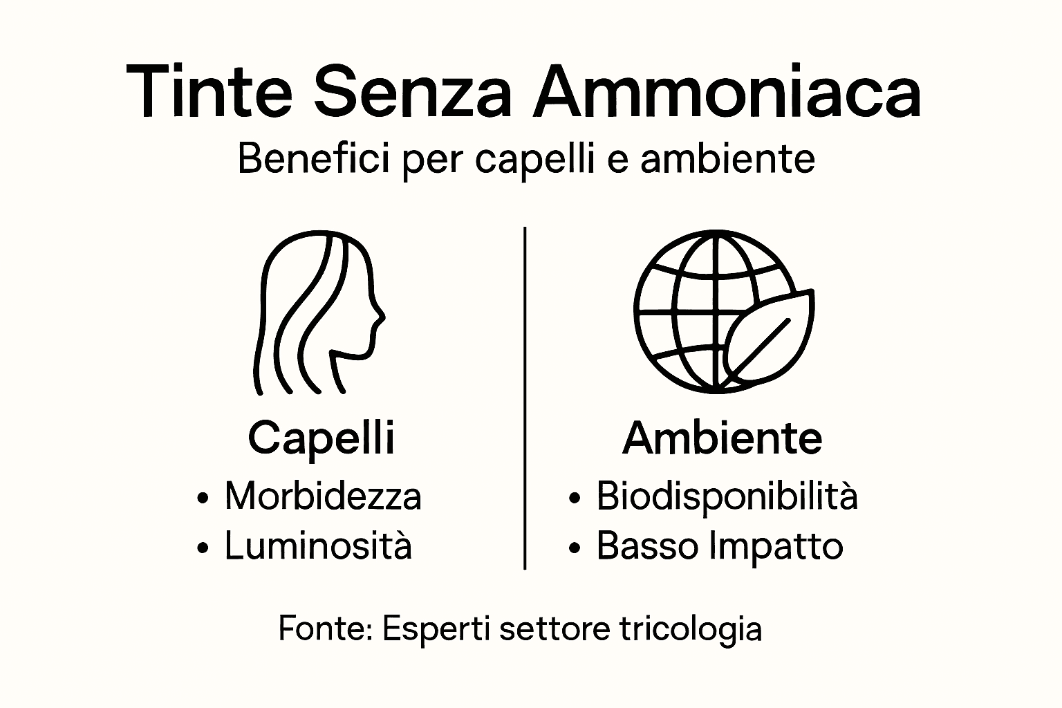 Infografica: tutti i vantaggi delle colorazioni senza ammoniaca