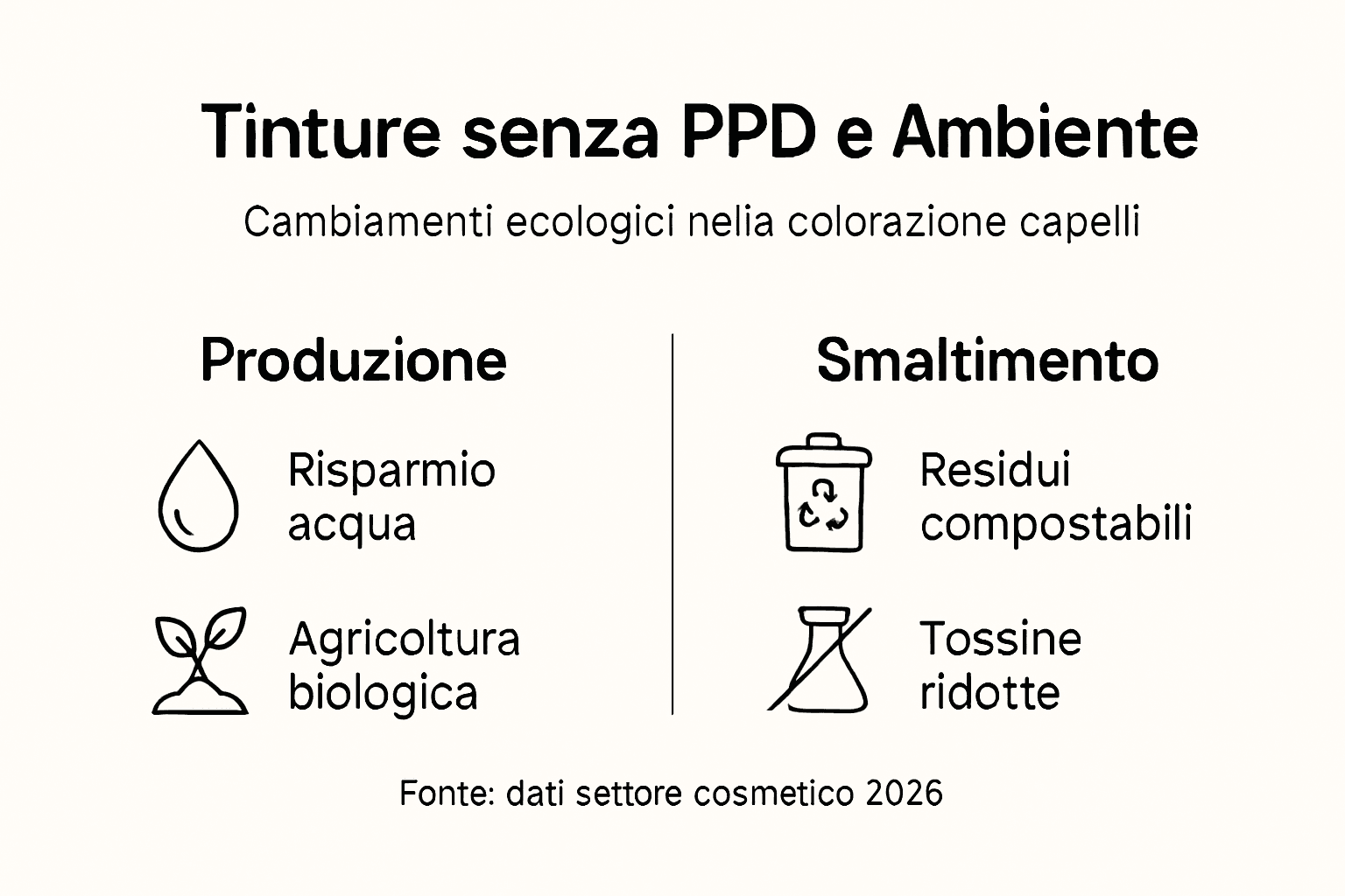 Infografica: l’impatto ambientale delle colorazioni per capelli sostenibili