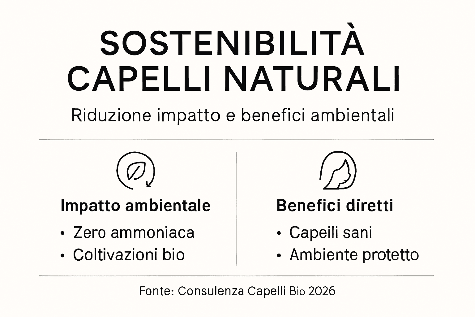 Infografica sulla sostenibilità delle colorazioni per capelli a base di ingredienti naturali