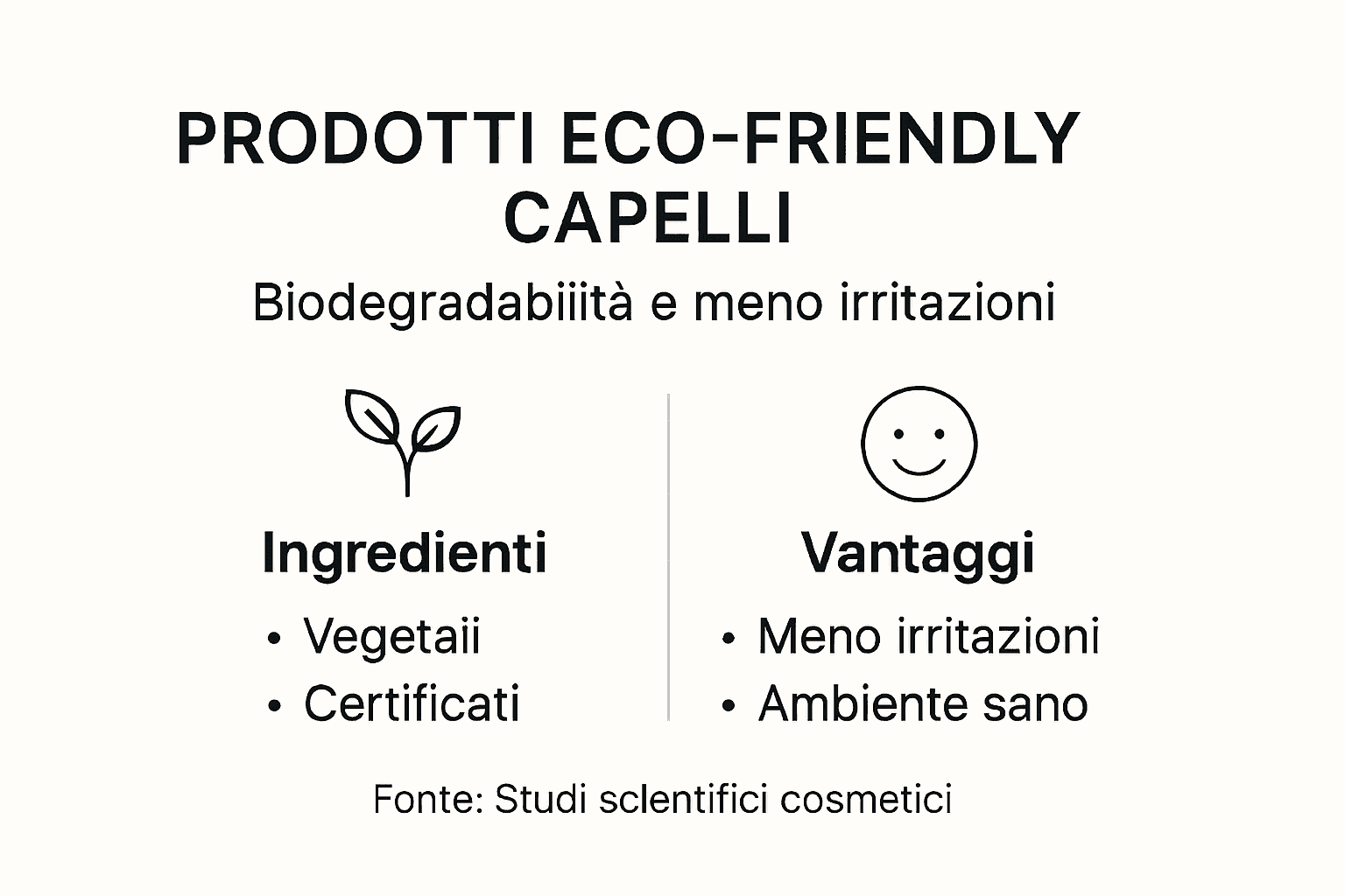 Guida visiva ai prodotti green per la cura dei capelli