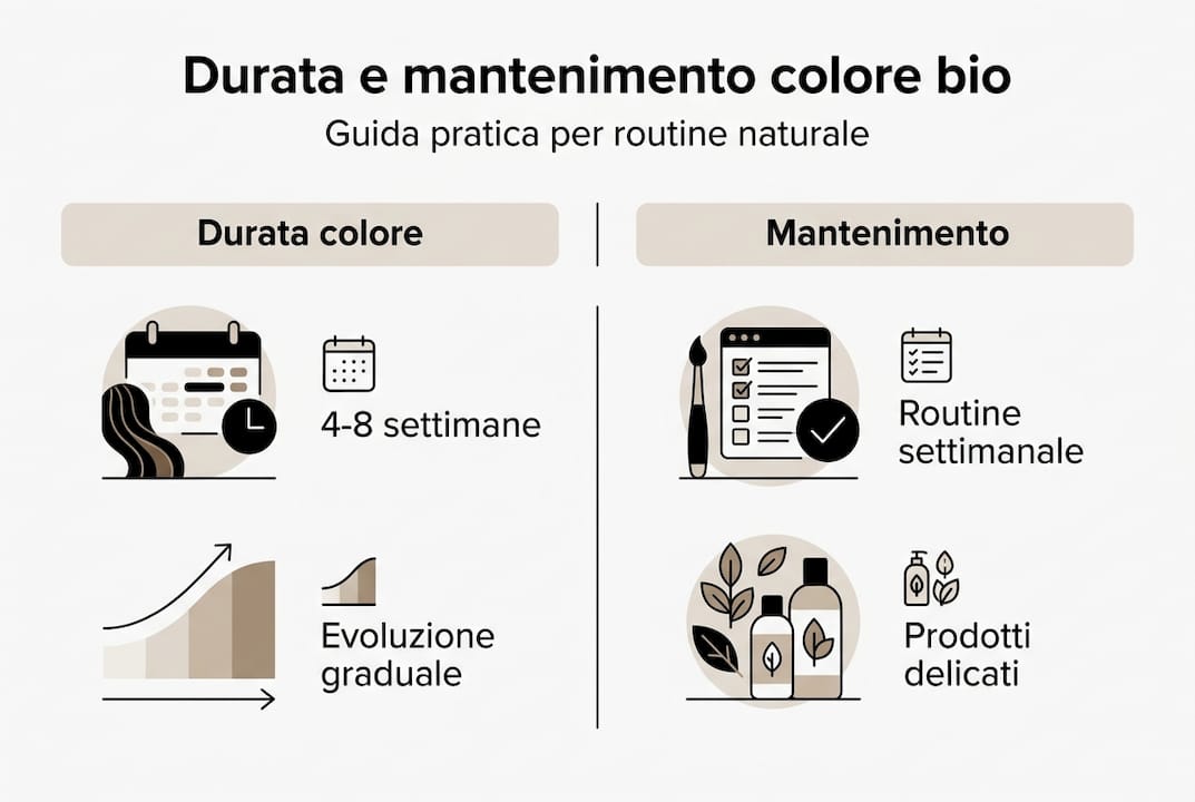 Infografica: quanto dura il colore bio sui capelli e come mantenerlo al meglio