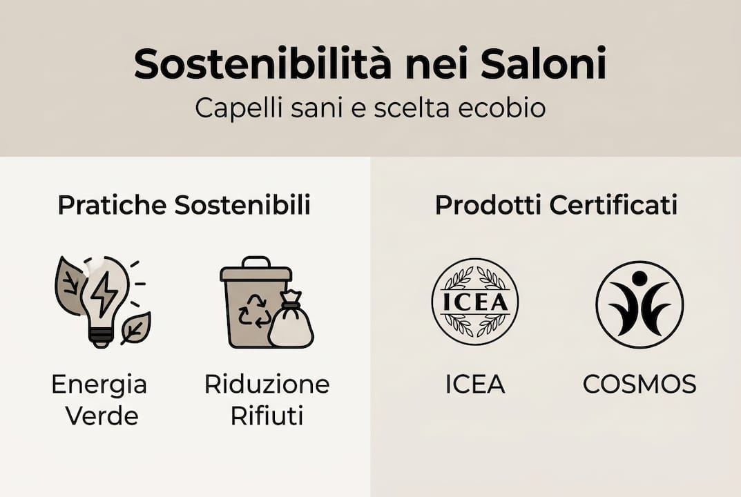 Infografica dedicata alle buone pratiche di sostenibilità e alle principali certificazioni ambientali