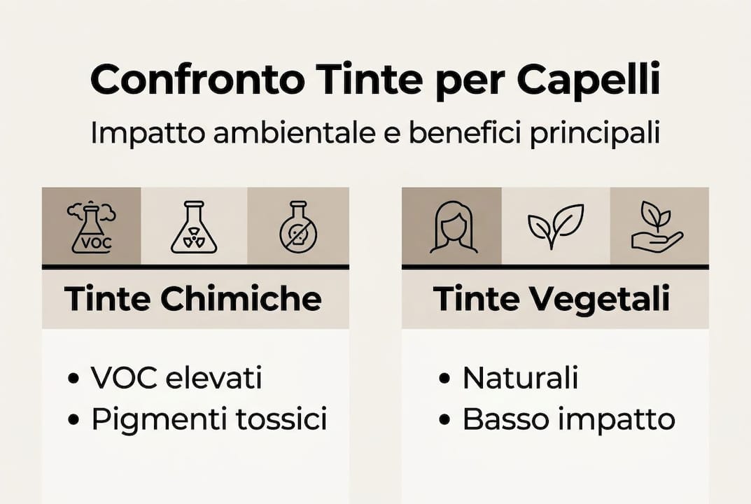 Infografica: come le tinte chimiche e quelle naturali influenzano la salute dei capelli