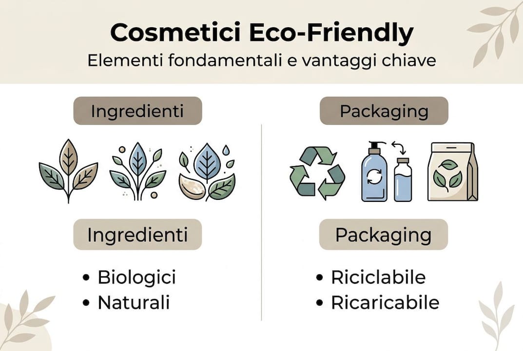 Infografica: gli aspetti essenziali da conoscere sui cosmetici eco-friendly