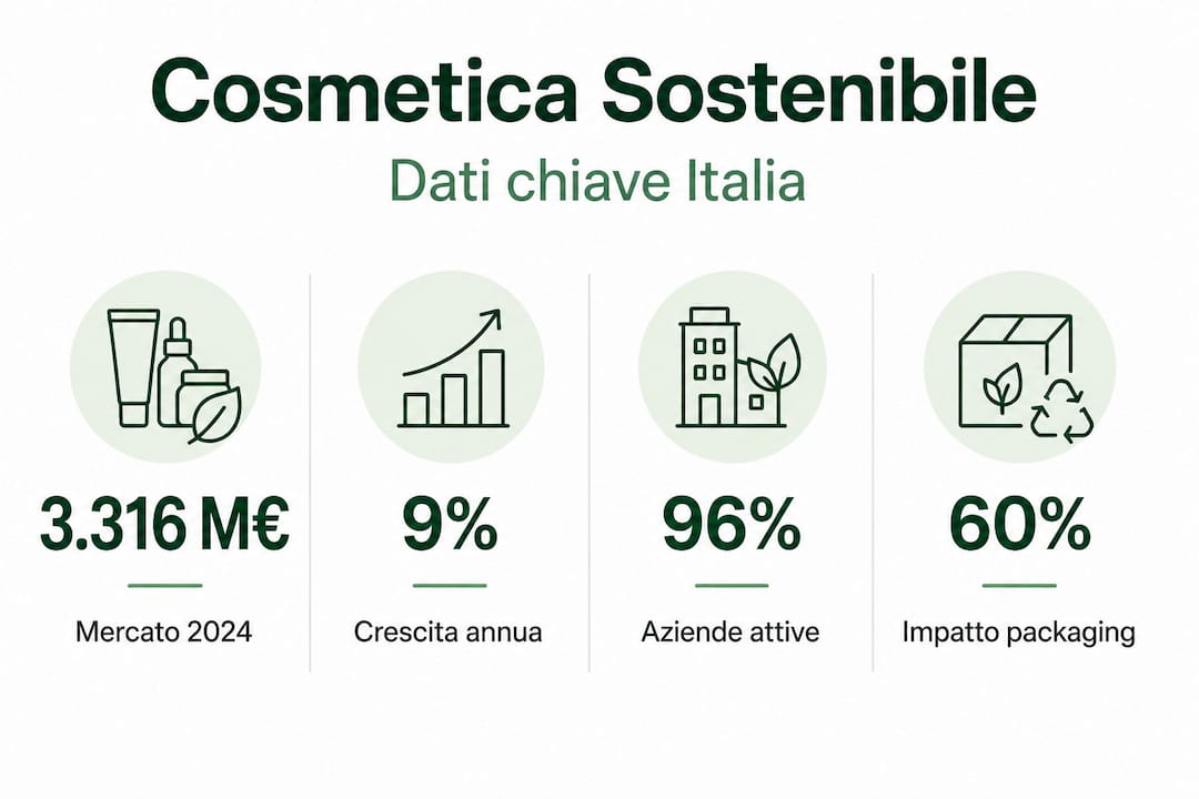 Principali dati e tendenze del mercato della cosmetica sostenibile in Italia