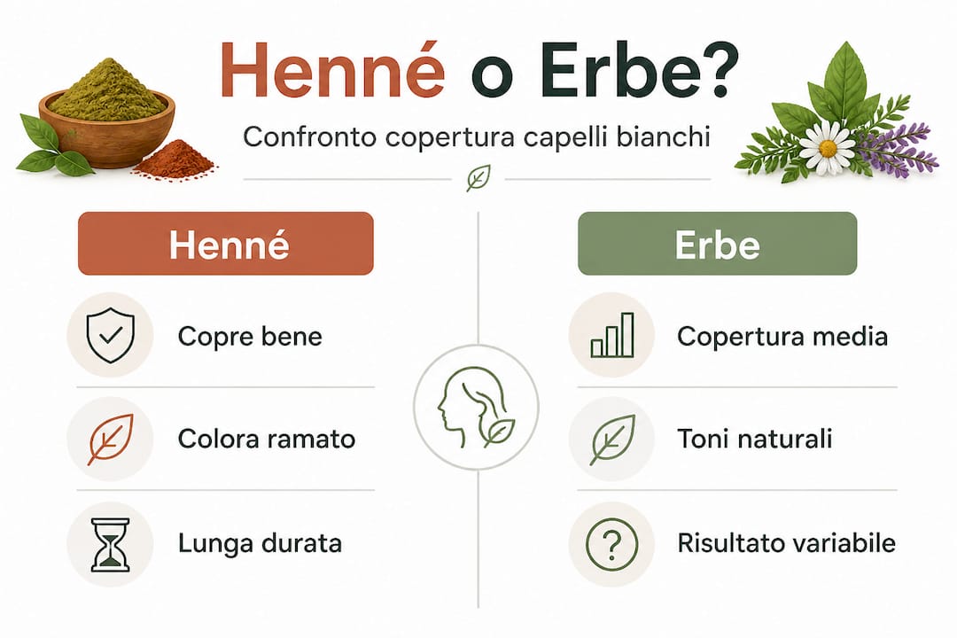 Infografica: henné a confronto con le altre erbe tintorie