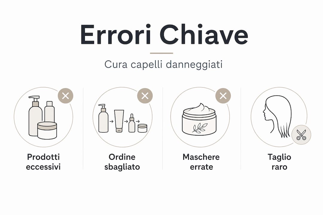 Infografica: gli errori più comuni nella cura dei capelli da evitare