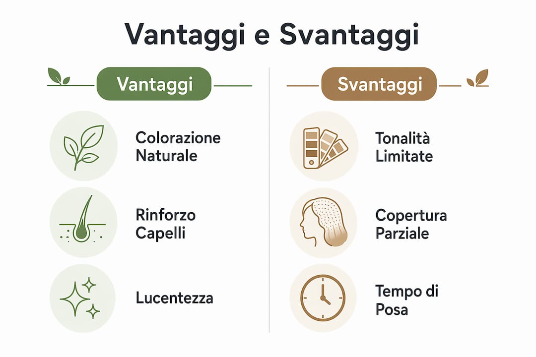 Infografica: pro e contro dell’utilizzo dell’henné per i capelli