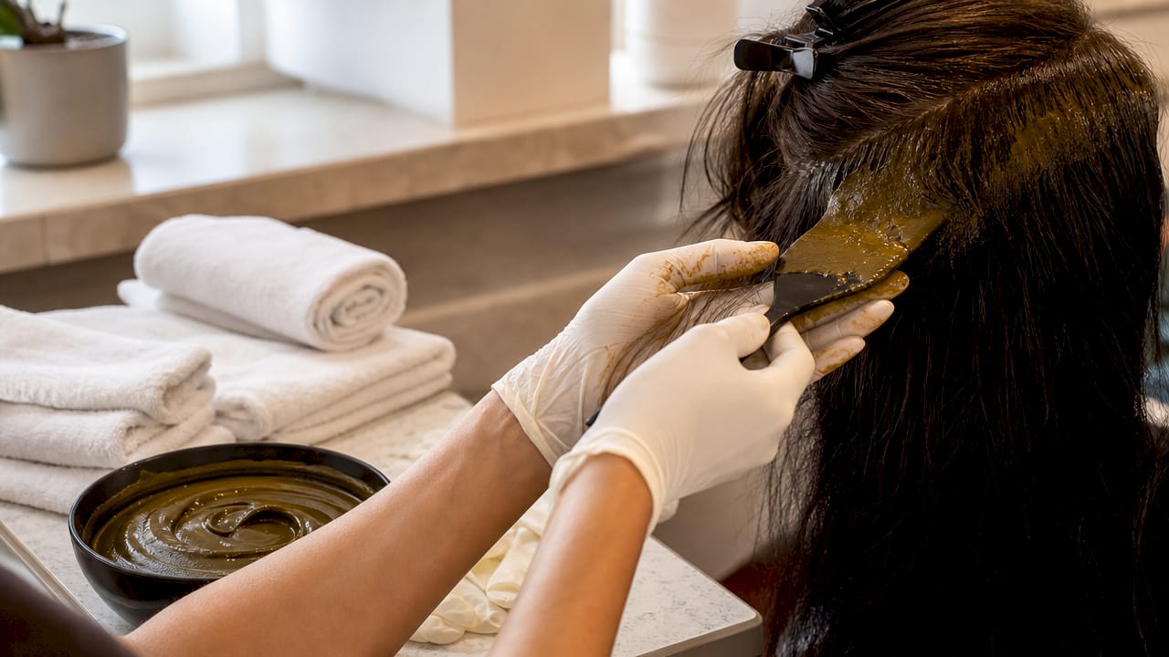 Applicazione dell’henné sui capelli: tutti i passaggi spiegati con le mani