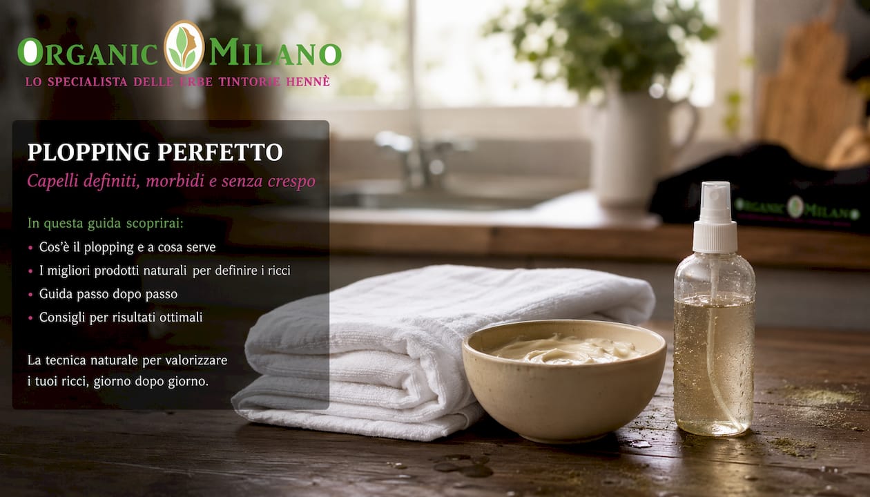 Accessori e teli firmati Organic Milano, pensati appositamente per il plopping e la cura dei capelli ricci.
