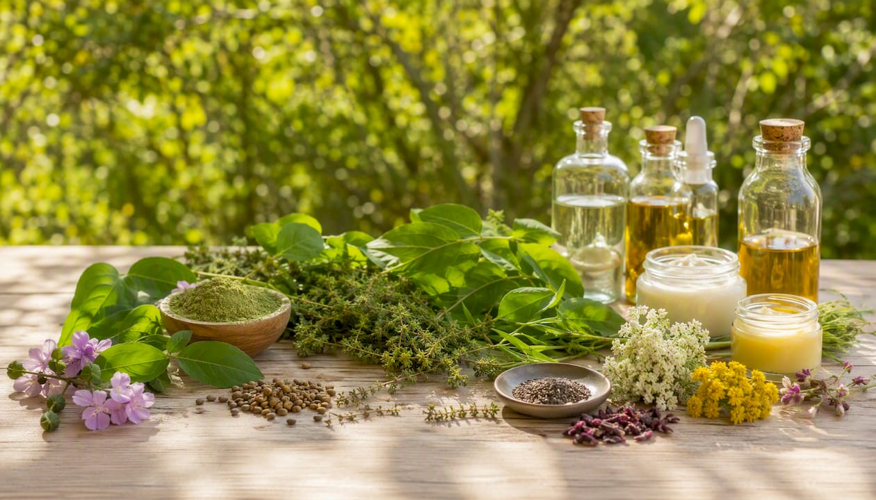 Ingredienti naturali e oli vegetali per la cura dei capelli