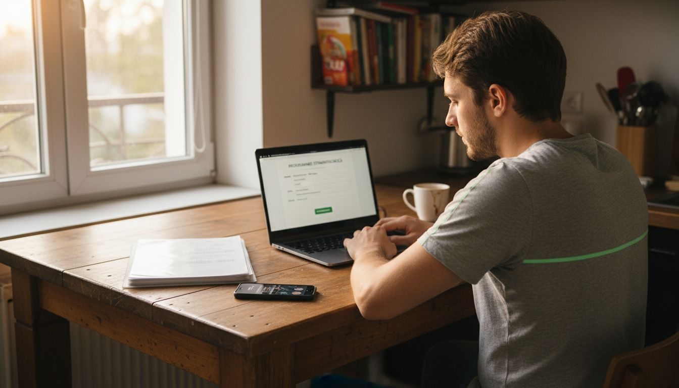 O persoană își face programare completând formularul online.