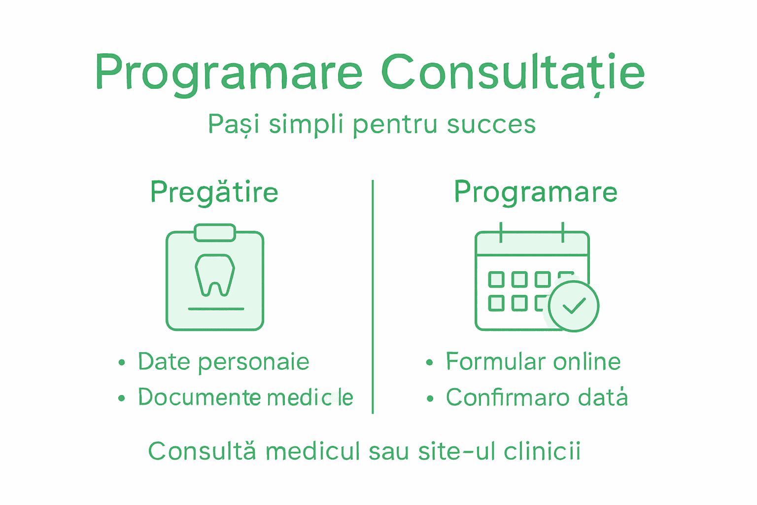 Infografic: Cum îți programezi o consultație la dentist, pas cu pas