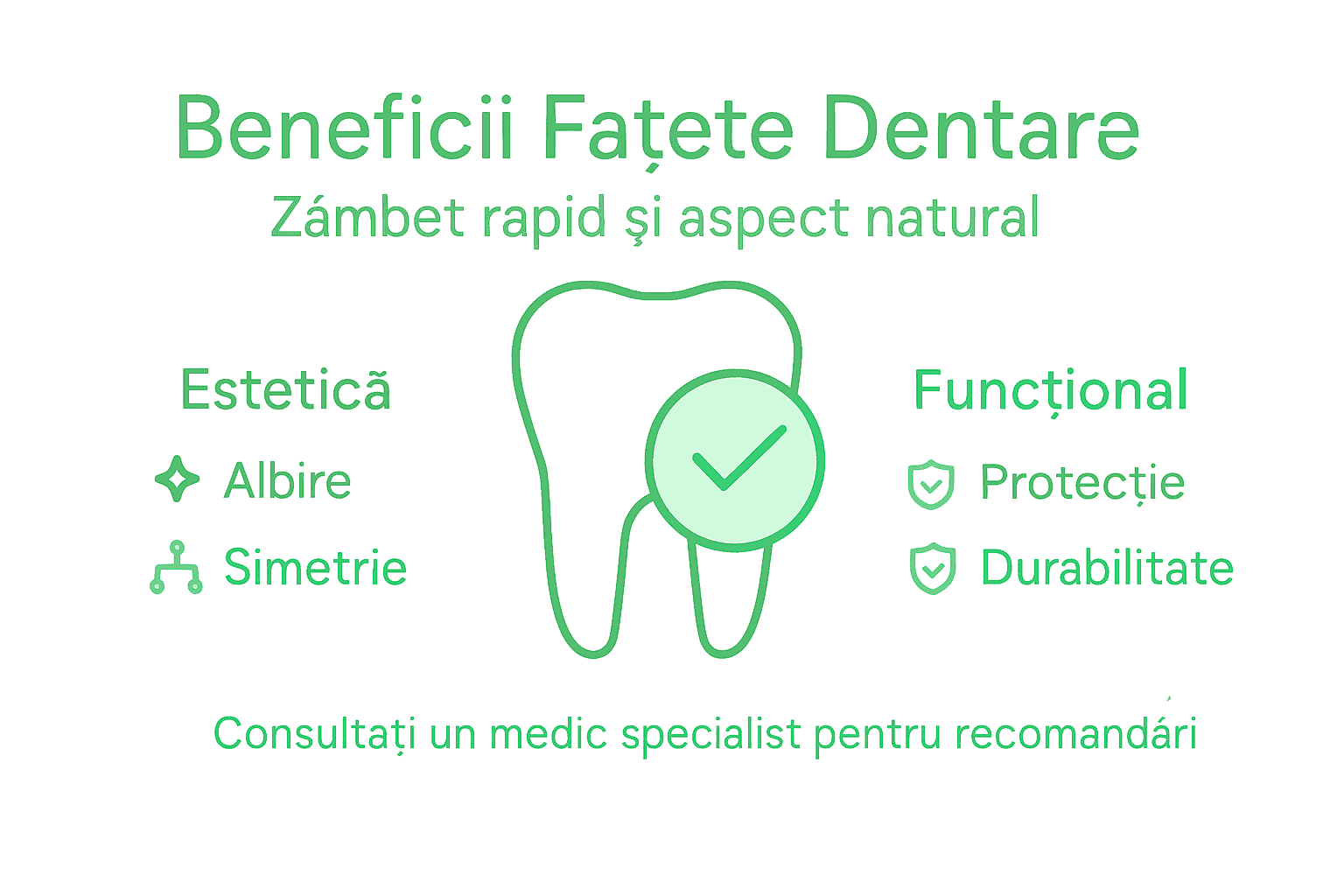 Infografic: cele mai importante avantaje ale fațetelor dentare