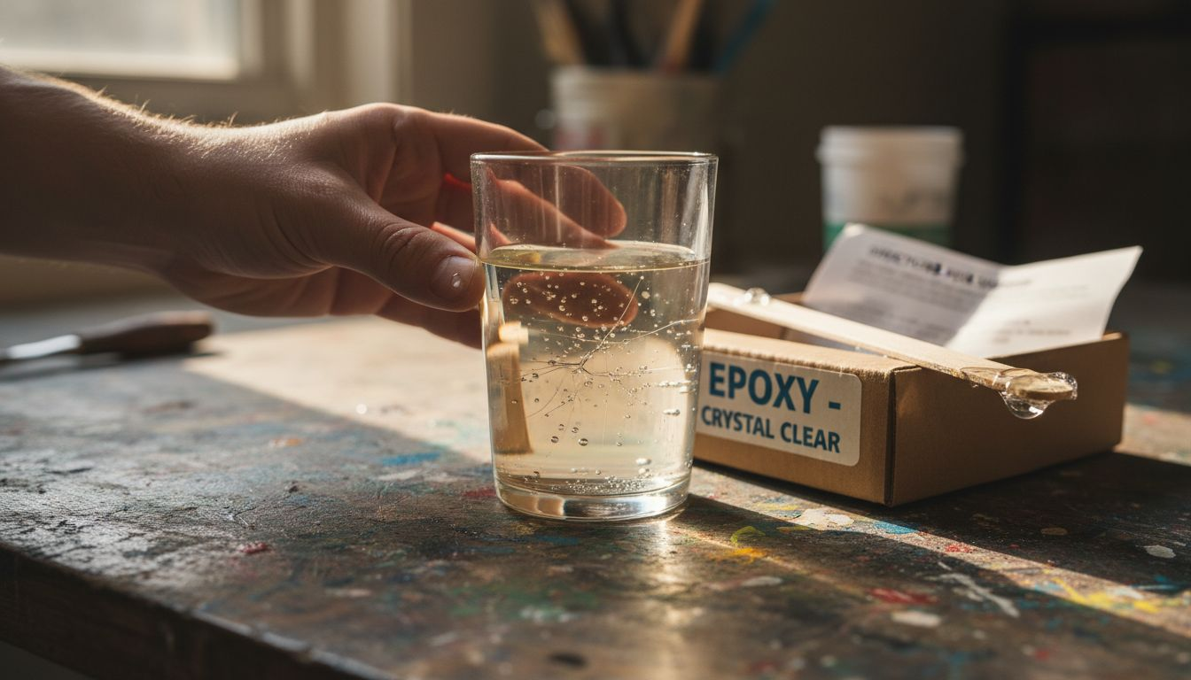 Epoxy resin clarity in glass tumbler