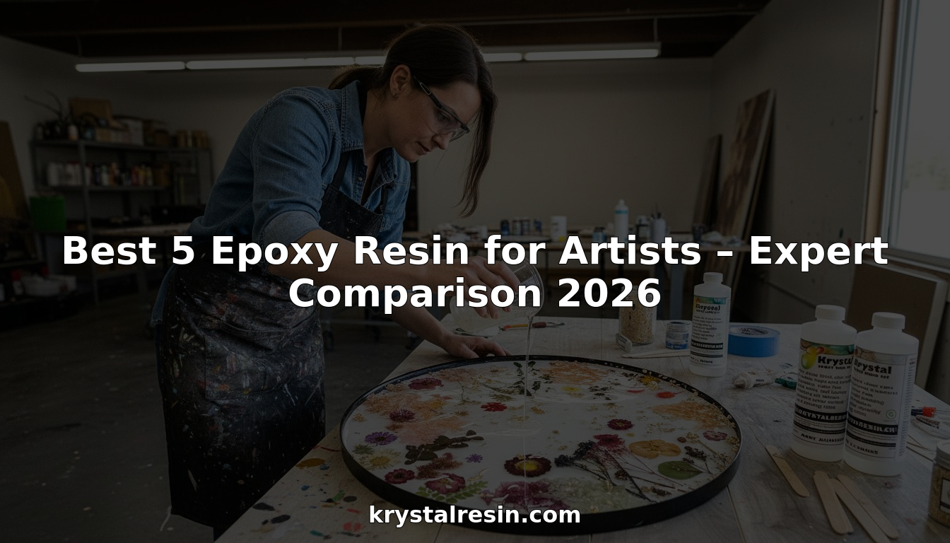 Artist pouring epoxy resin on canvas in studio