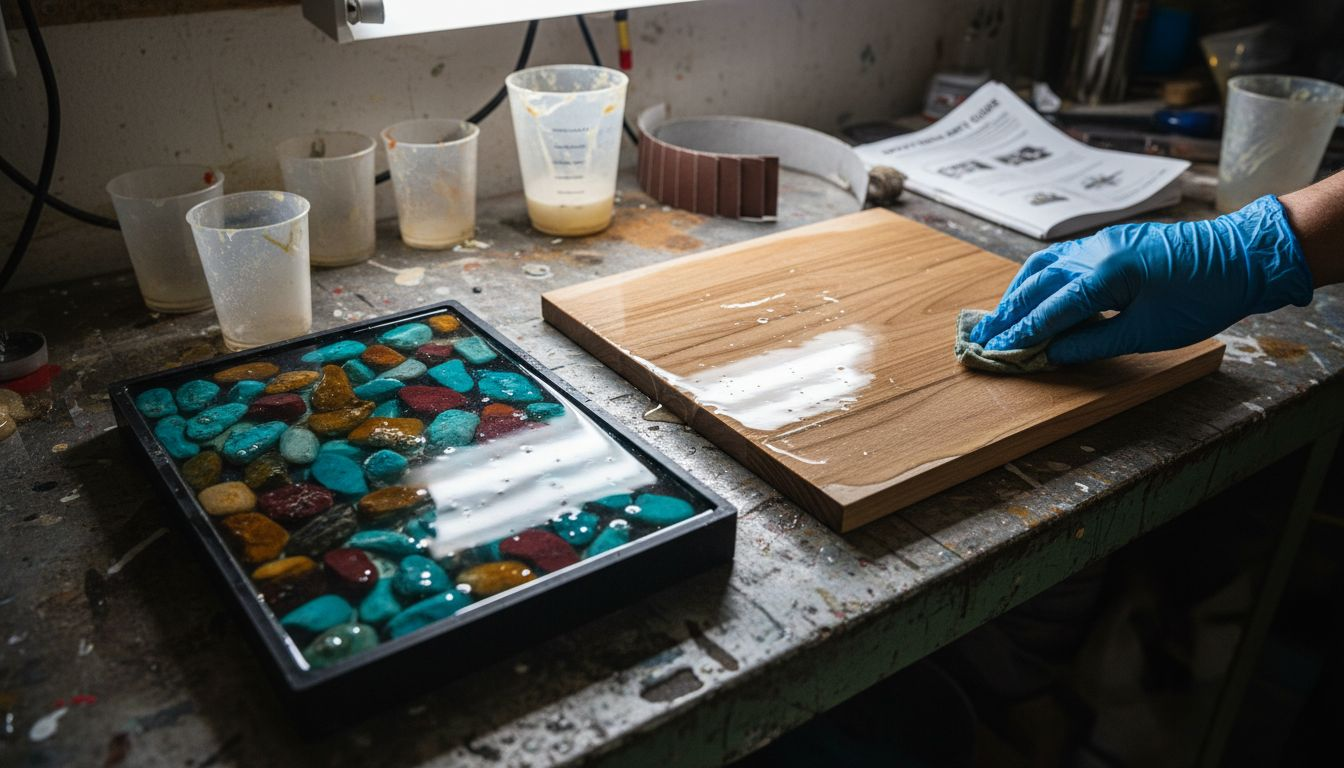 Close-up resin casting and coating comparison