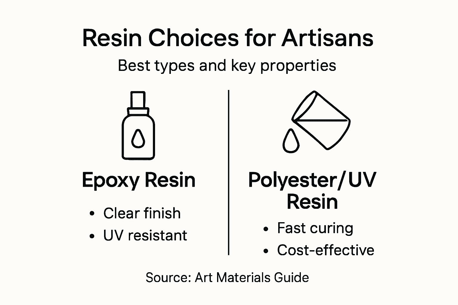 Infographic summarizing resin types and properties
