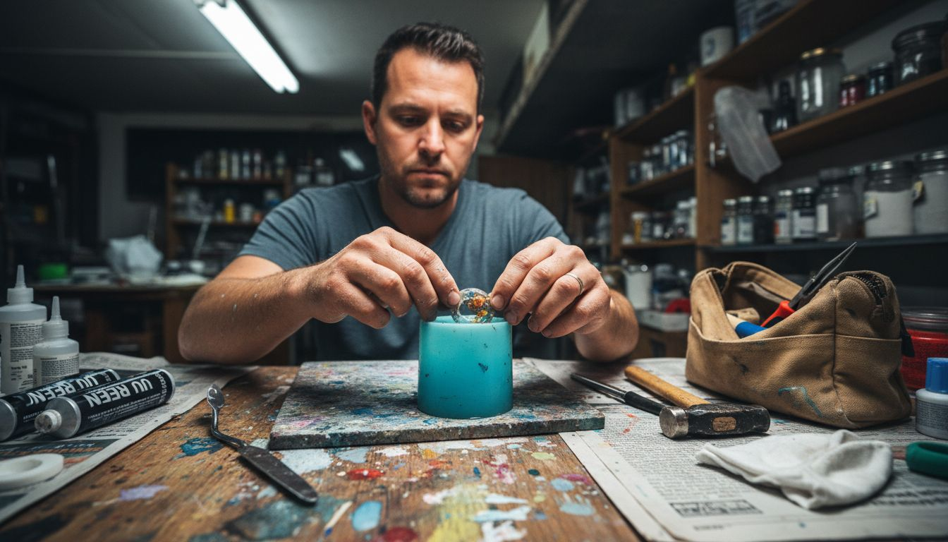 Removing resin jewelry from silicone mold