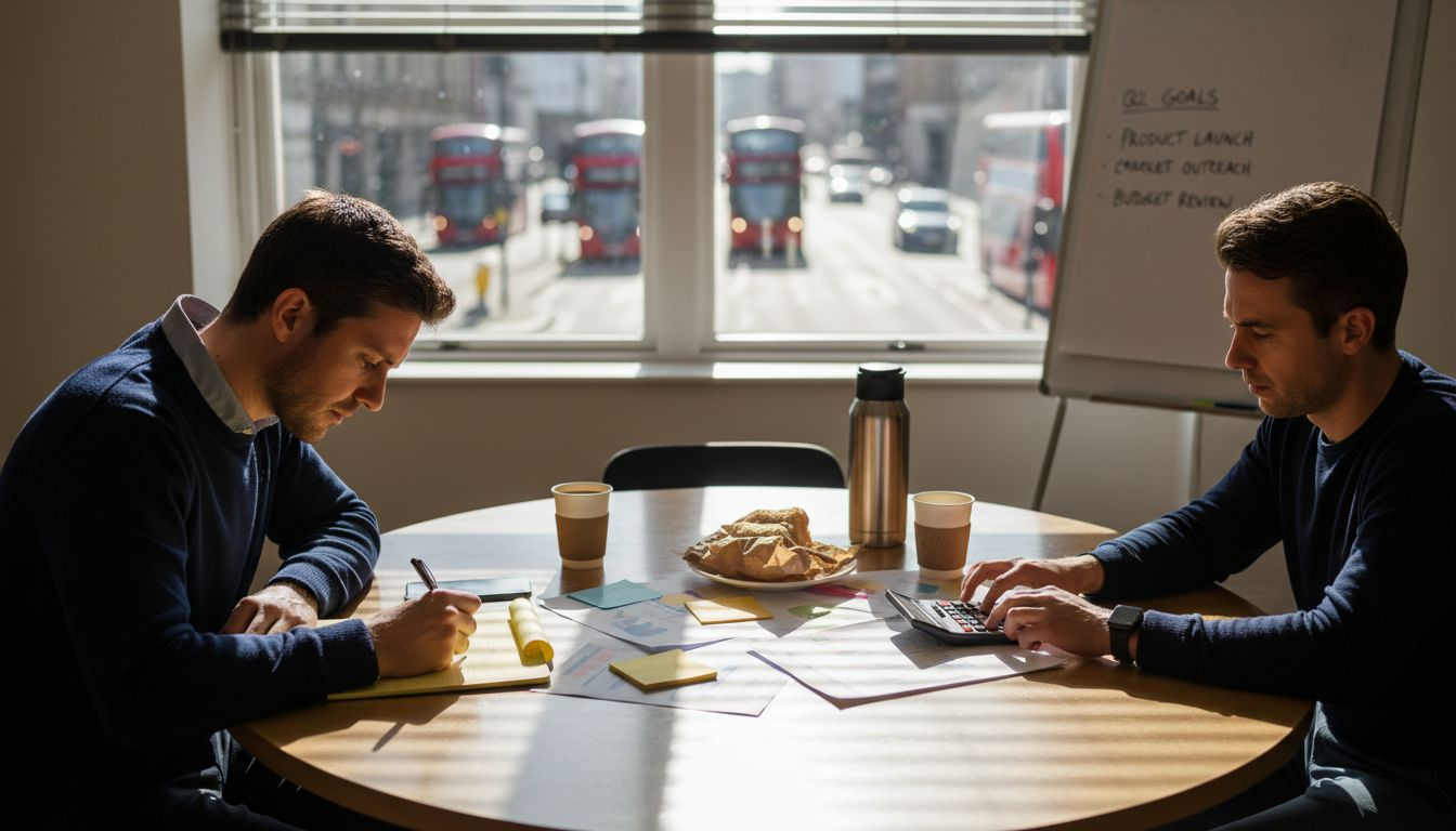 Team discussing SME business growth targets
