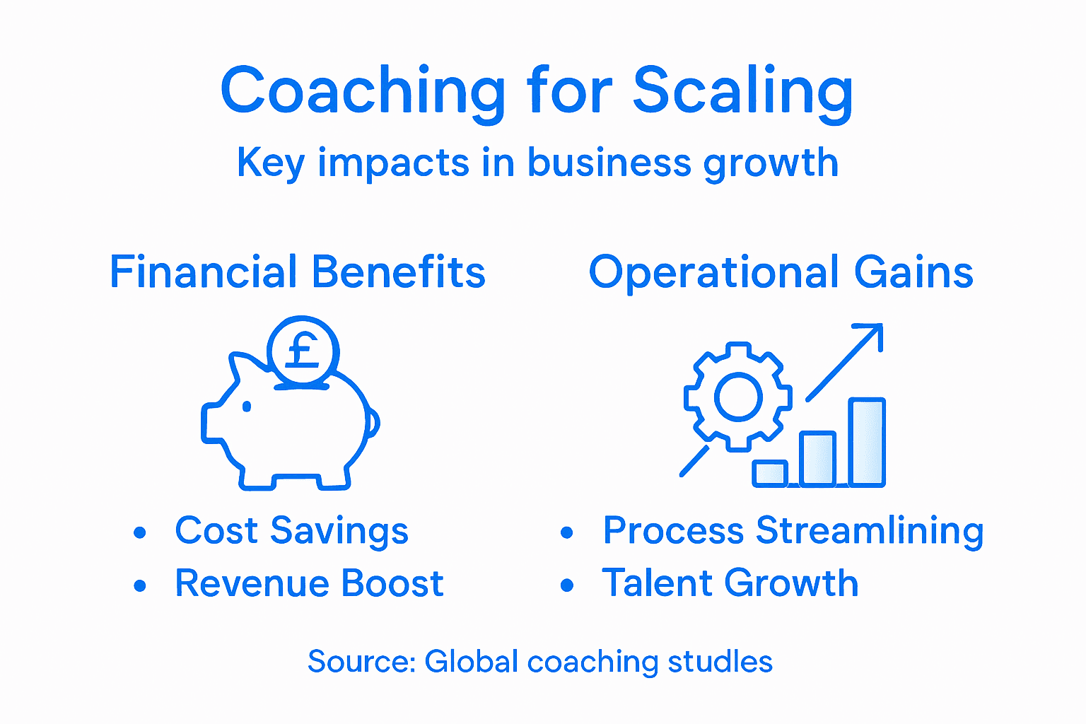 Infographic on coaching impacts for scaling business