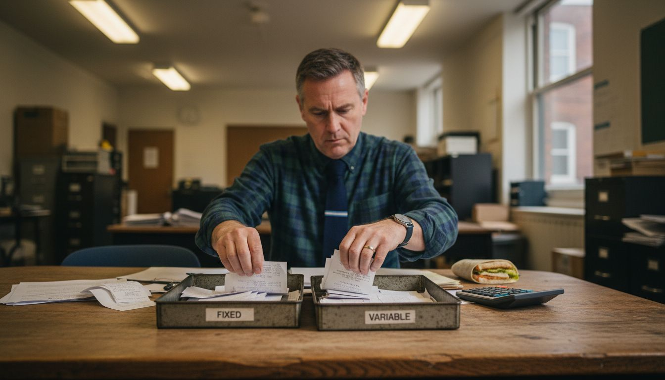 Bookkeeper sorting fixed and variable expenses