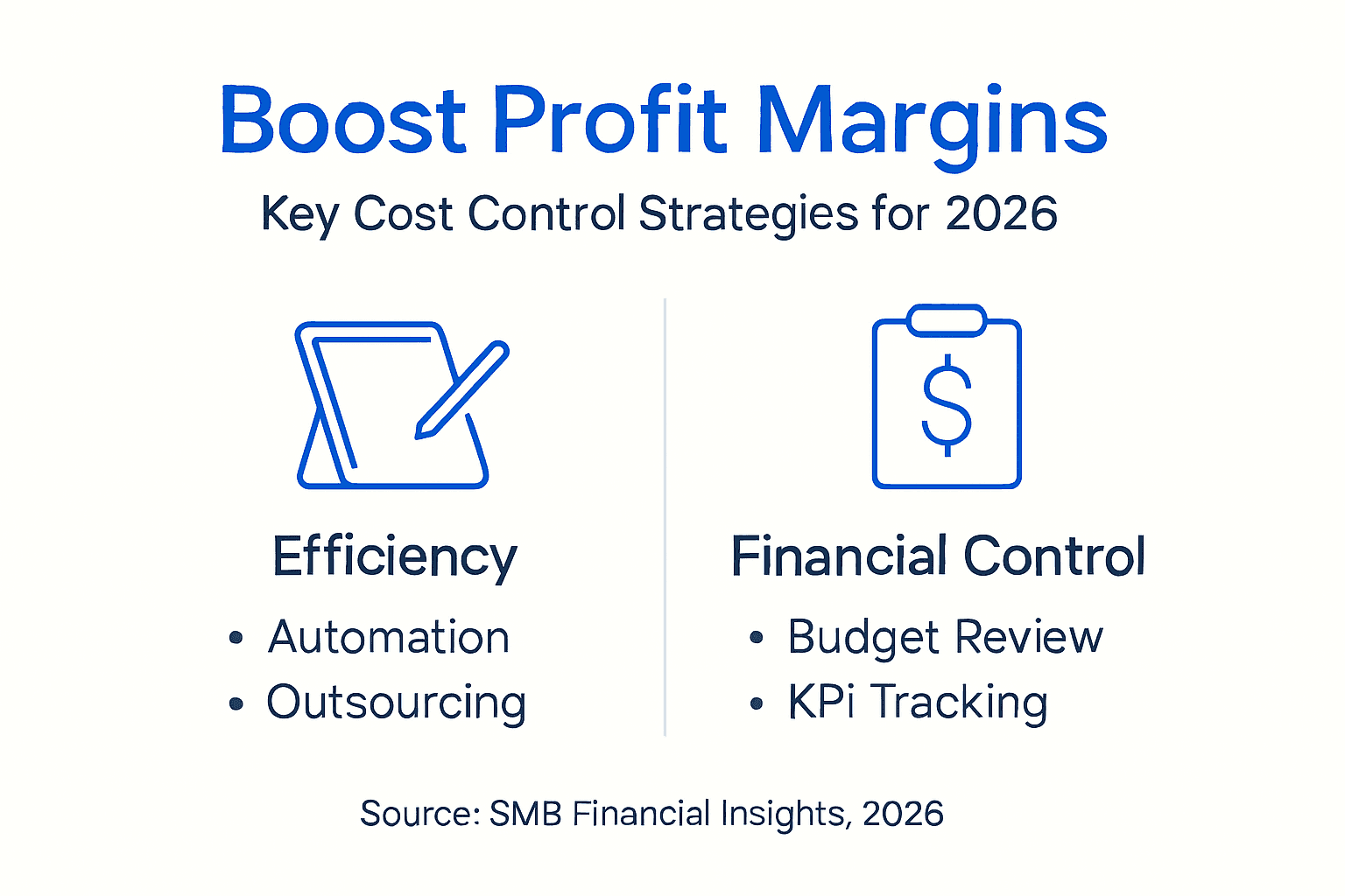 Infographic cost control strategies and margin tips