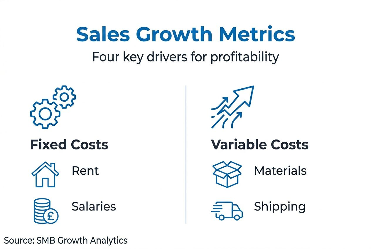 Infographic illustrating sales growth metrics