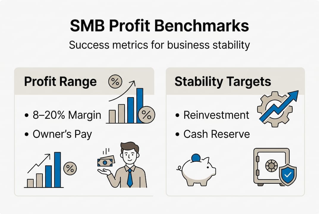 Infographic showing SMB profit benchmarks
