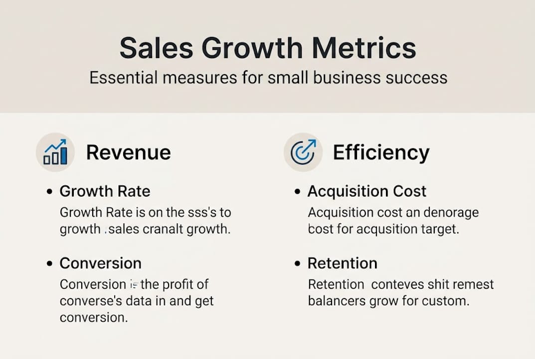 Infographic showing key sales growth metrics