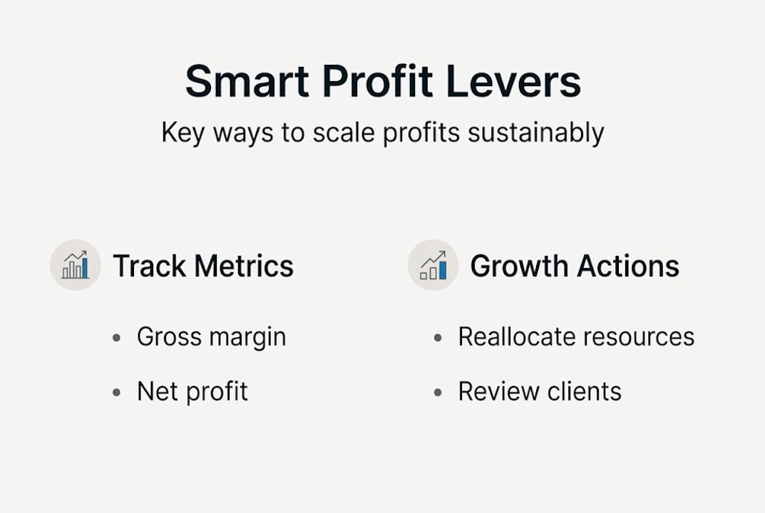 Infographic smart profit levers and metrics