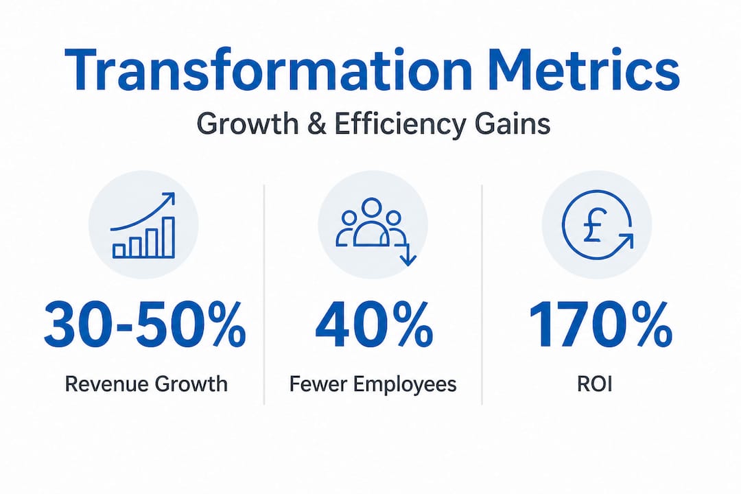Infographic with SMB transformation stats