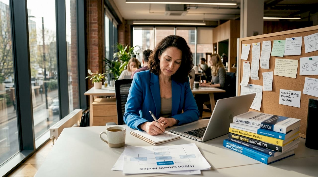 Entrepreneur planning blended business models