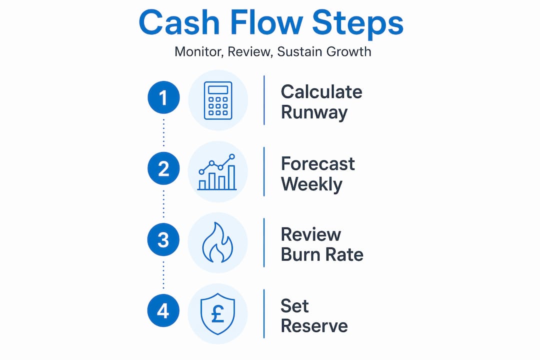 Infographic of SMB cash flow management steps