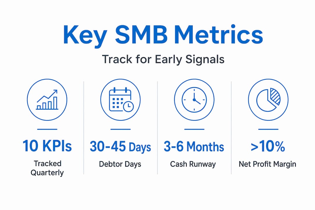 Infographic showing key SMB KPIs for assessments