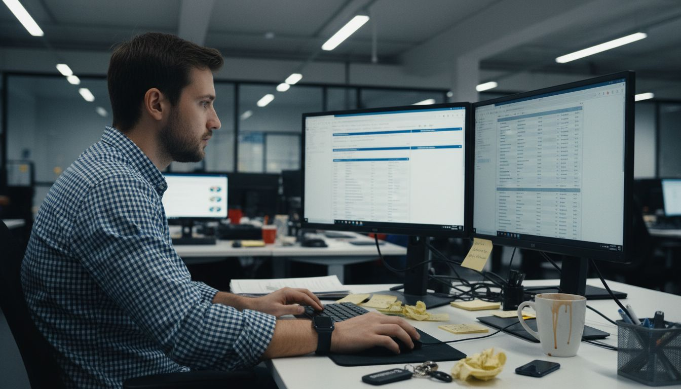 Franchise digital marketing manager reviewing analytics