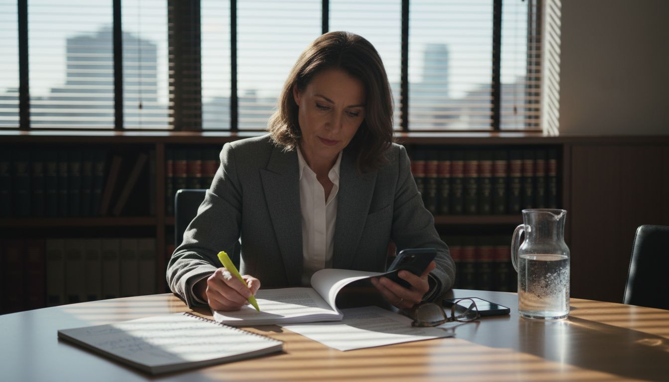 Entrepreneur reviewing franchise agreement paperwork