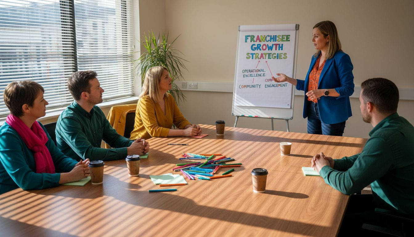 Trainer leading franchisee workshop session