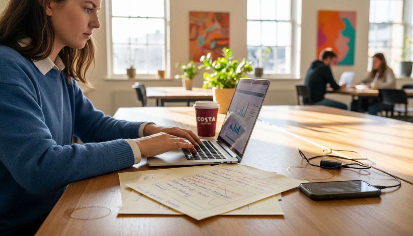 How to Create Franchise Offers That Attract UK Investors Woman building investor personas at shared desk