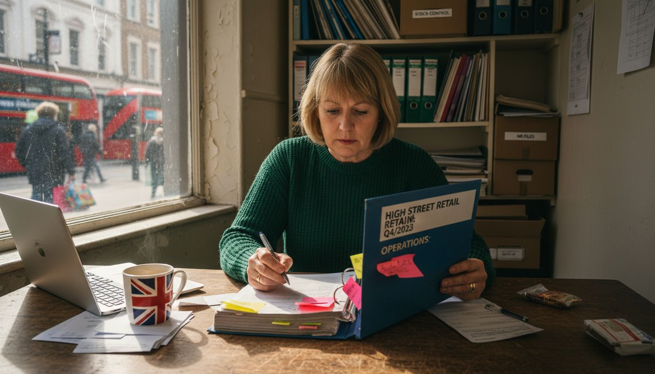 Person reviewing franchise operations manual