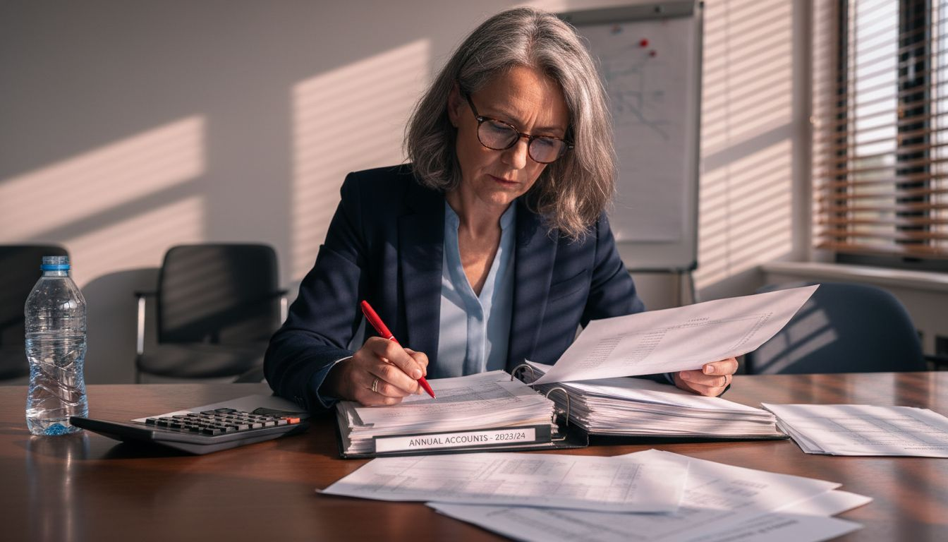 Why use franchise consultants to maximise UK success Consultant reviewing franchise finances paperwork