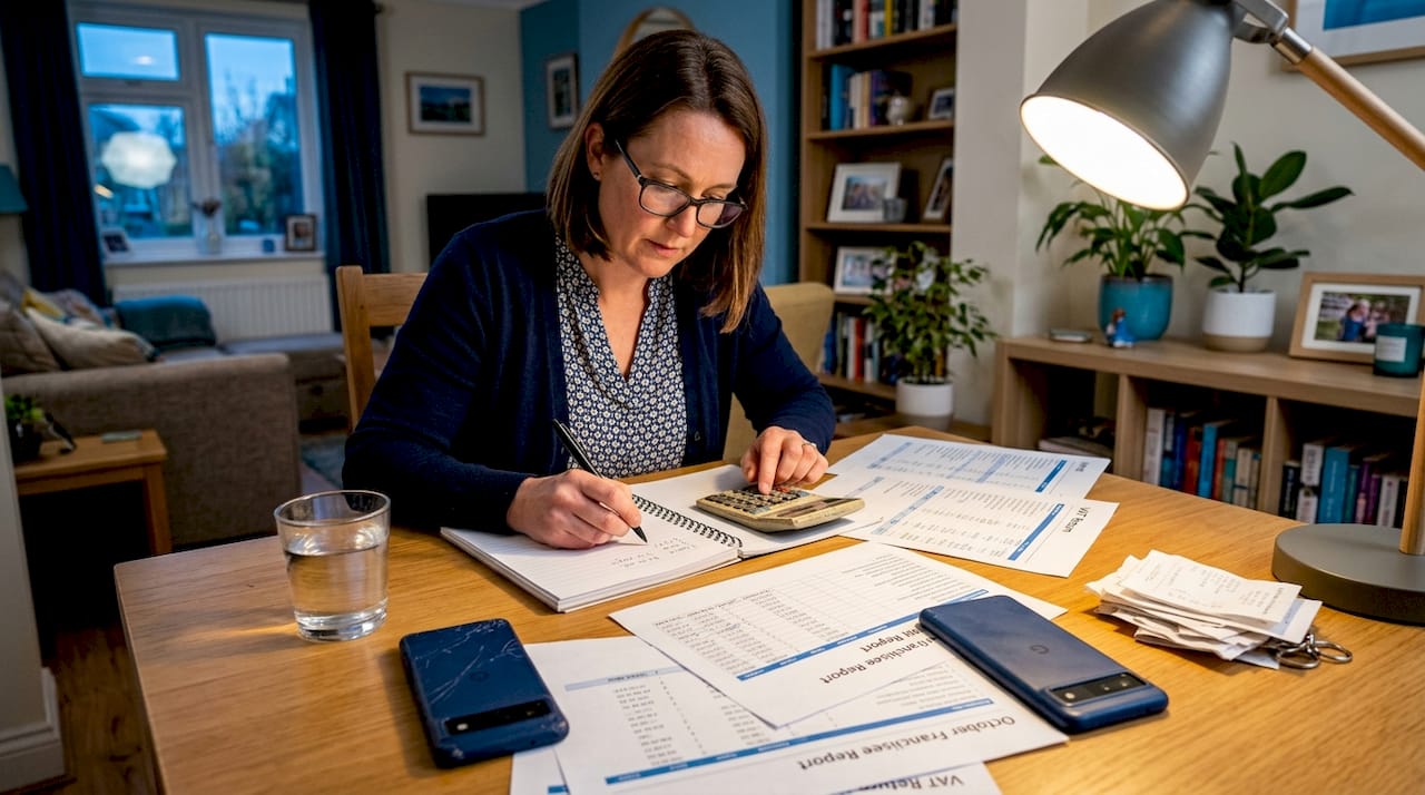 Franchisee doing monthly financial monitoring
