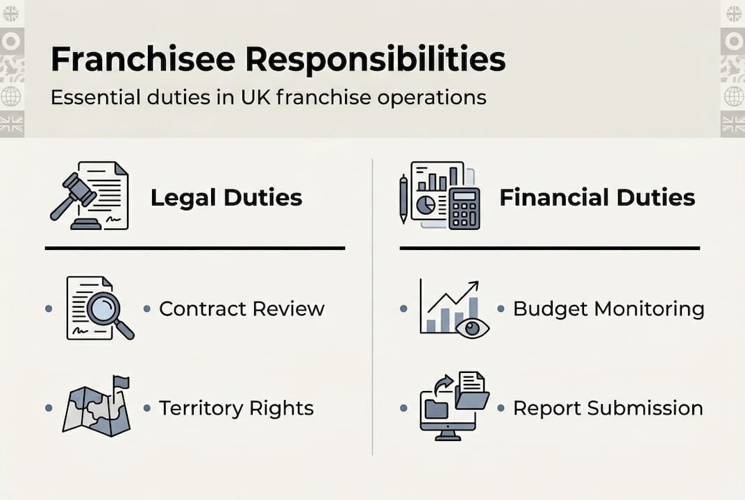 Infographic of UK franchisee responsibilities